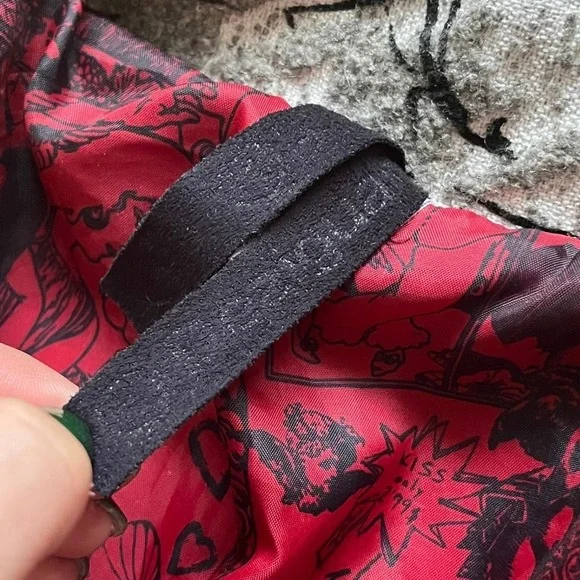 Desigual Checkered Long Trench Coat Size Medium Houndstooth Womens red lining - Picture 4 of 12